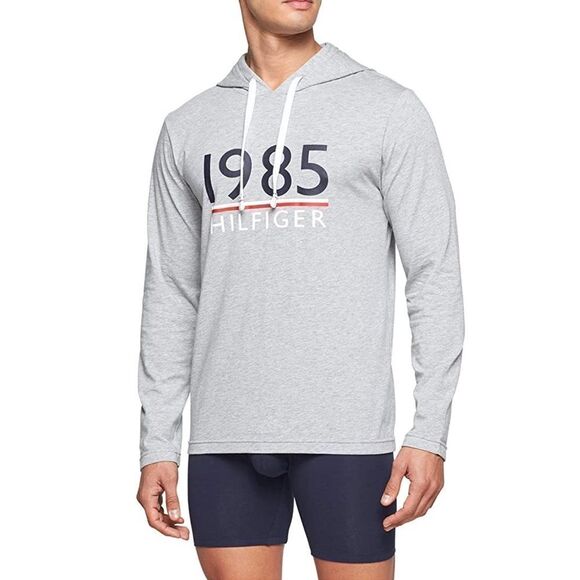 Tommy Hilfiger Sleepwear Men’s Lightweight Logo Pullover Hoodie Shirt Size Small - Picture 1 of 5